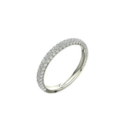 Demi-alliance 75 diamants naturels ronds 0.75 carat or blanc Simona
